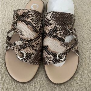 Snake print sandals